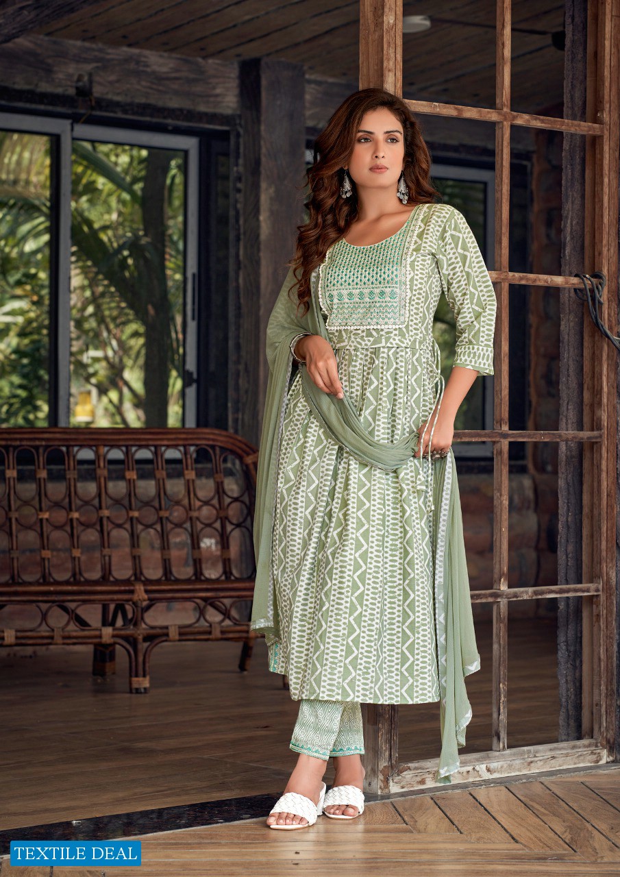 Parra khoobsurat Wholesale Fully Stitched Nayra Cut Salwar Suits