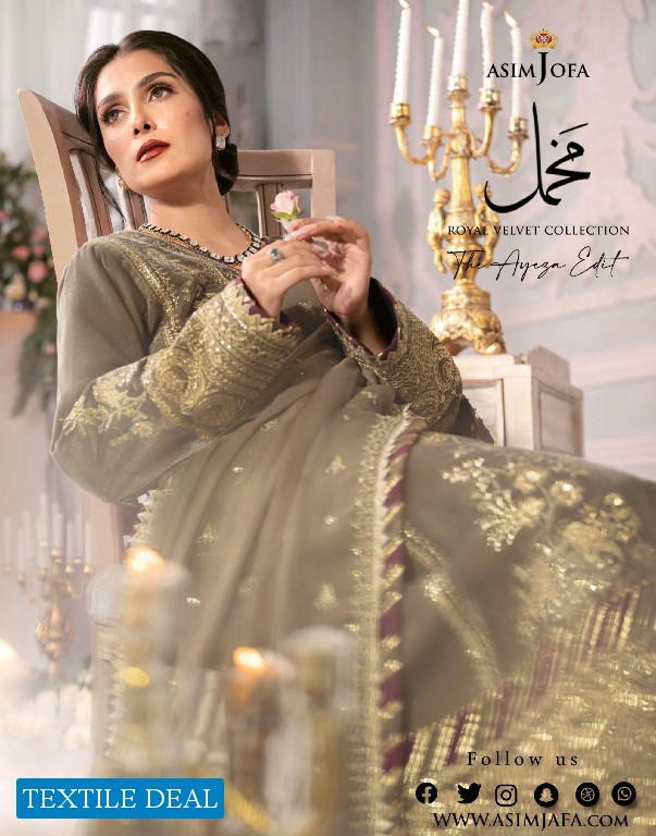 Asim Jofa Royal Velvet Collection 2022 Original Pakistani Suits