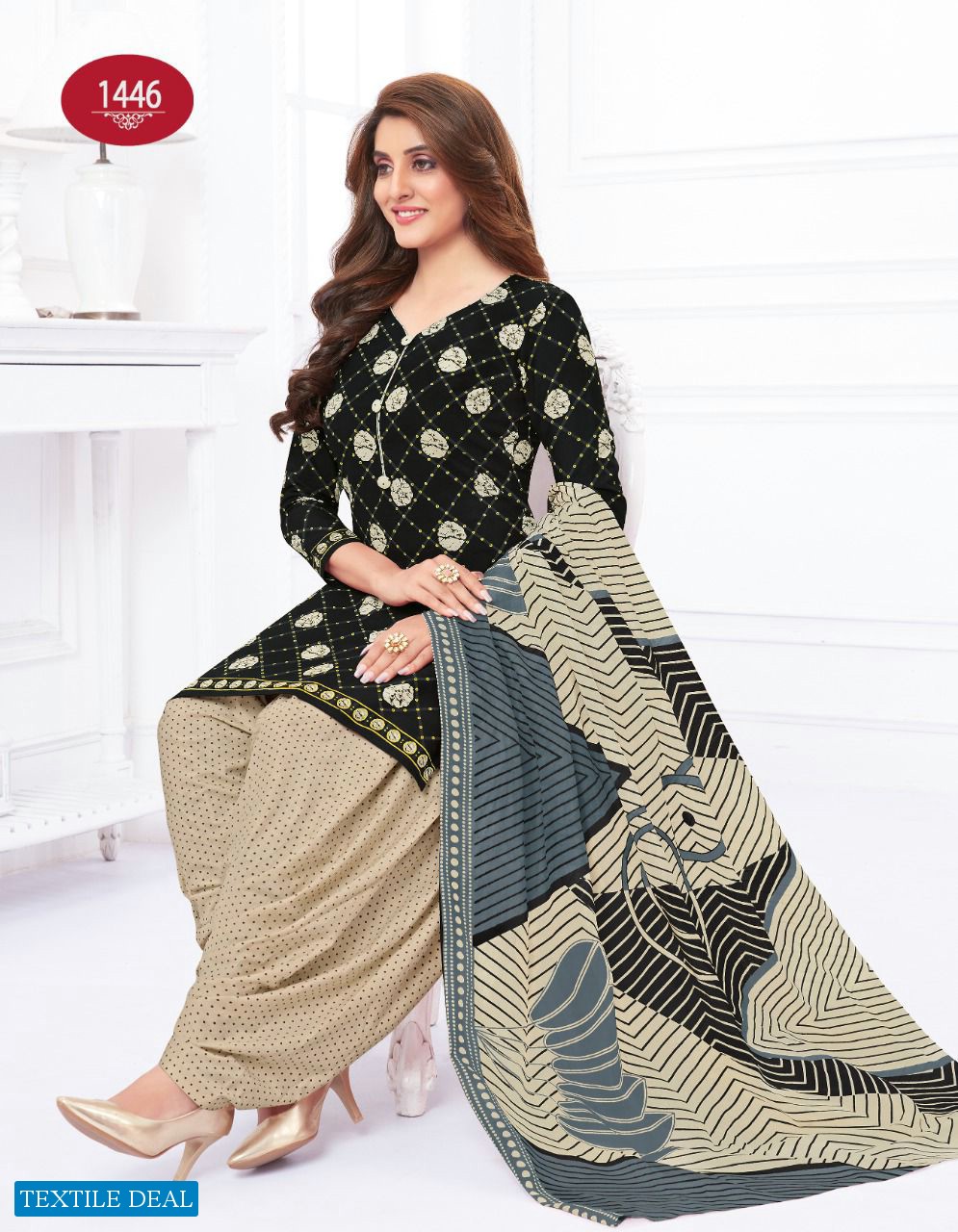 Baalar Colors Patiala Wholesale Pure Cotton Printed Dress Material