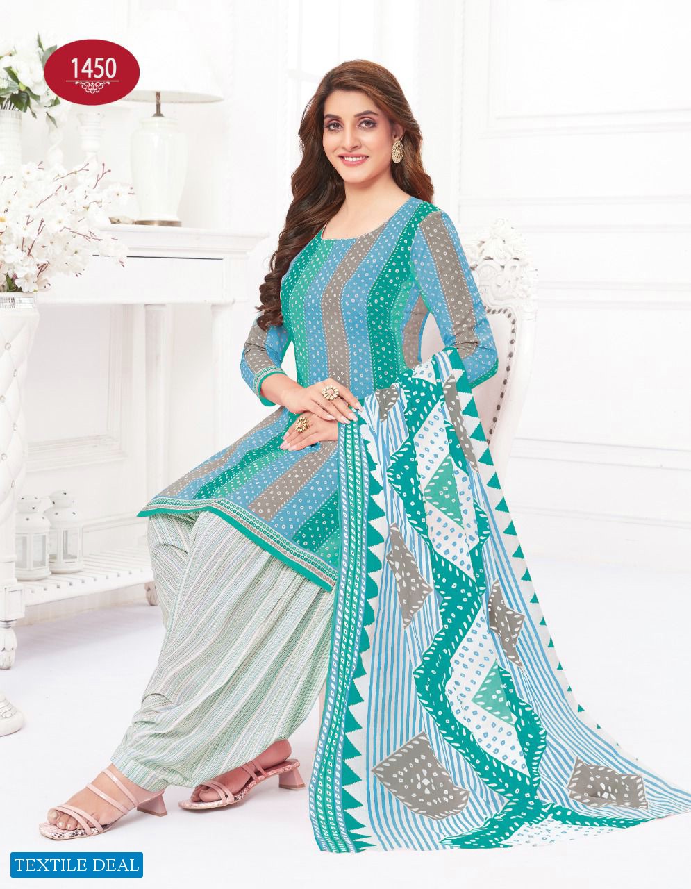 Baalar Colors Patiala Wholesale Pure Cotton Printed Dress Material