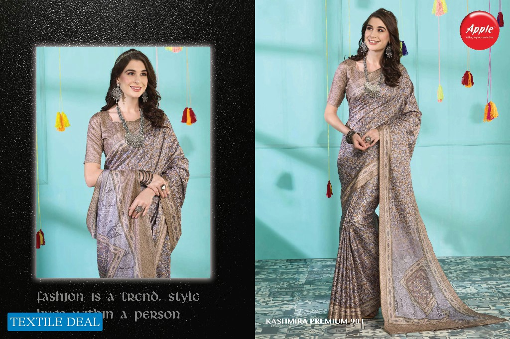 Apple Kashmira Premium Vol-9 Wholesale Pashmina Silk Casual Sarees