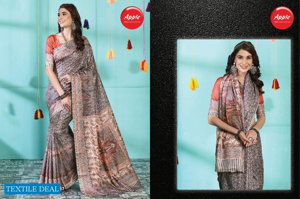 Apple Kashmira Premium Vol-9 Wholesale Pashmina Silk Casual Sarees