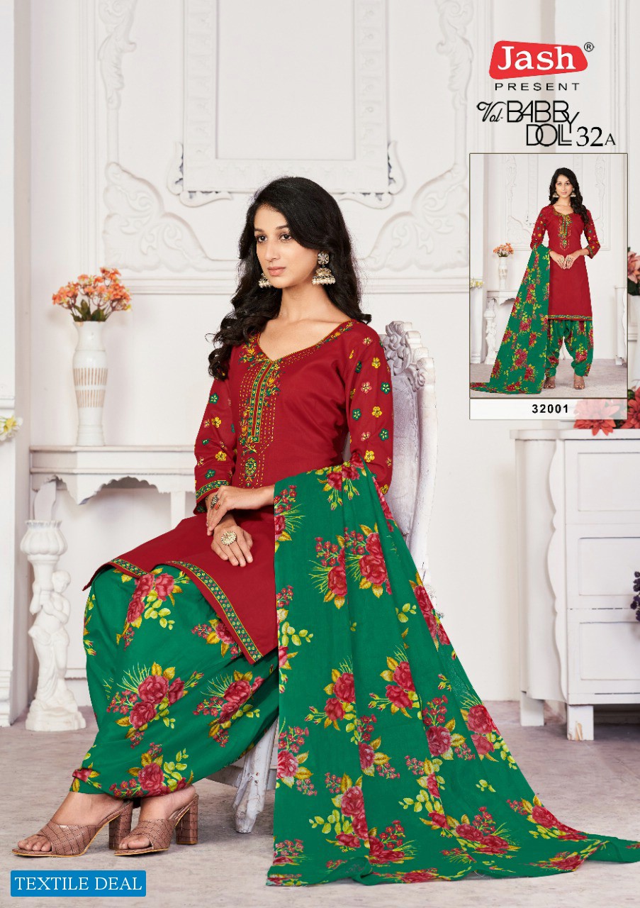 Jash Babydoll Vol-32 A Wholesale Pure Cotton Printed Dress Material