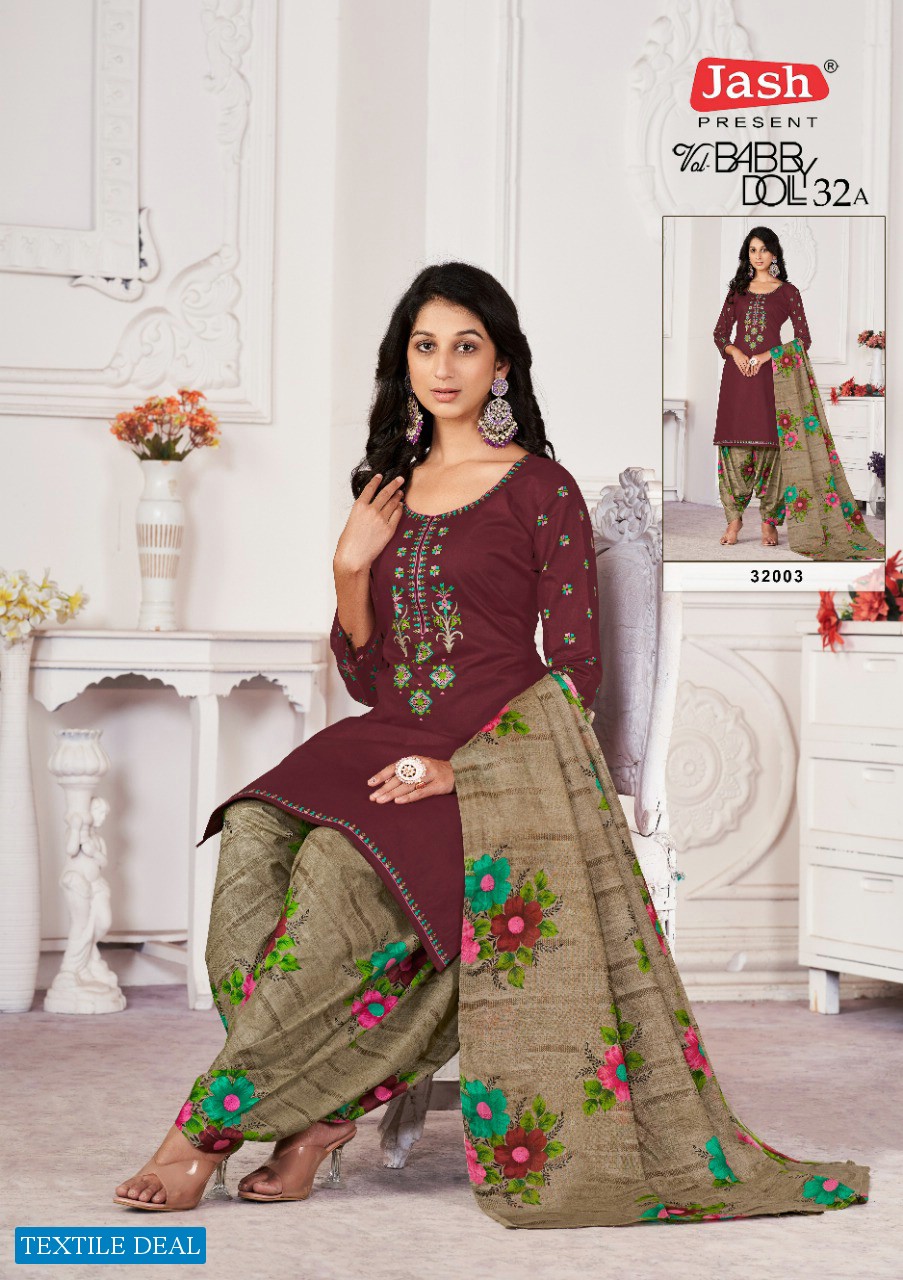 Jash Babydoll Vol-32 A Wholesale Pure Cotton Printed Dress Material