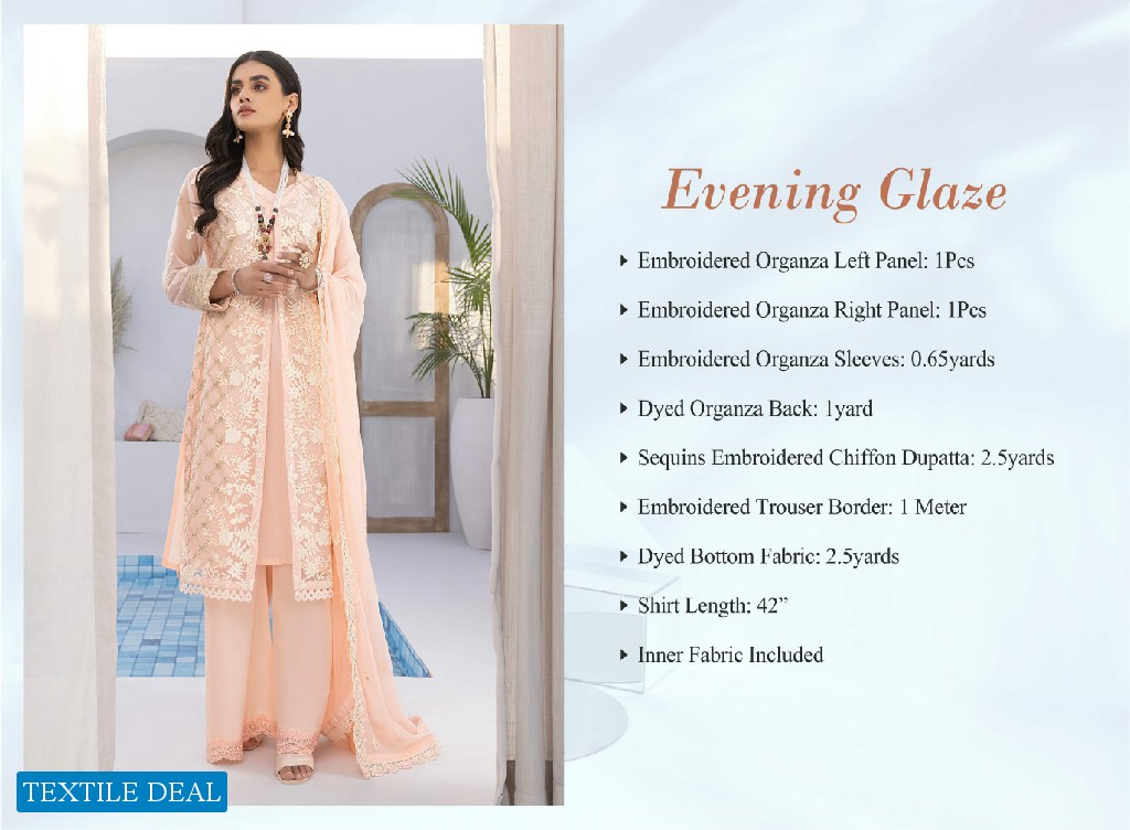 Azure Ensembles Chiffon 3 PCS Vol-2 Unstitched Luxury Pakistani Dresses