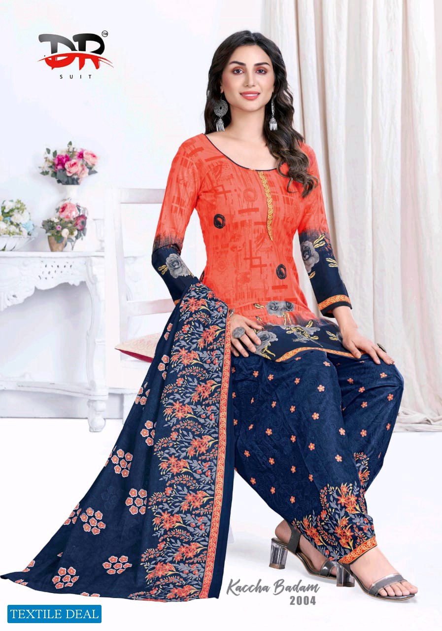 DR Suit Kaccha Badam Vol-2 Wholesale Pure Cotton Printed Dresses