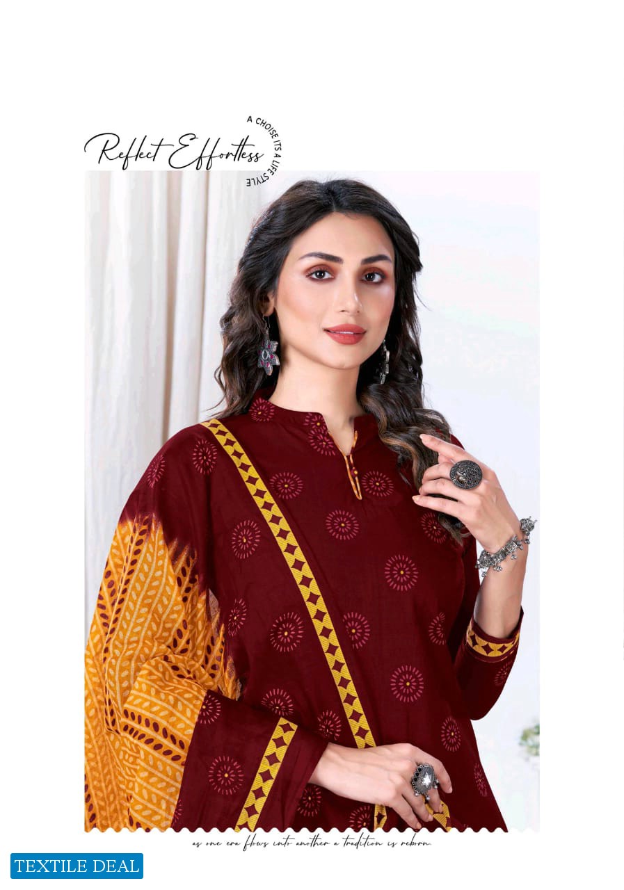 DR Suit Kaccha Badam Vol-2 Wholesale Pure Cotton Printed Dresses