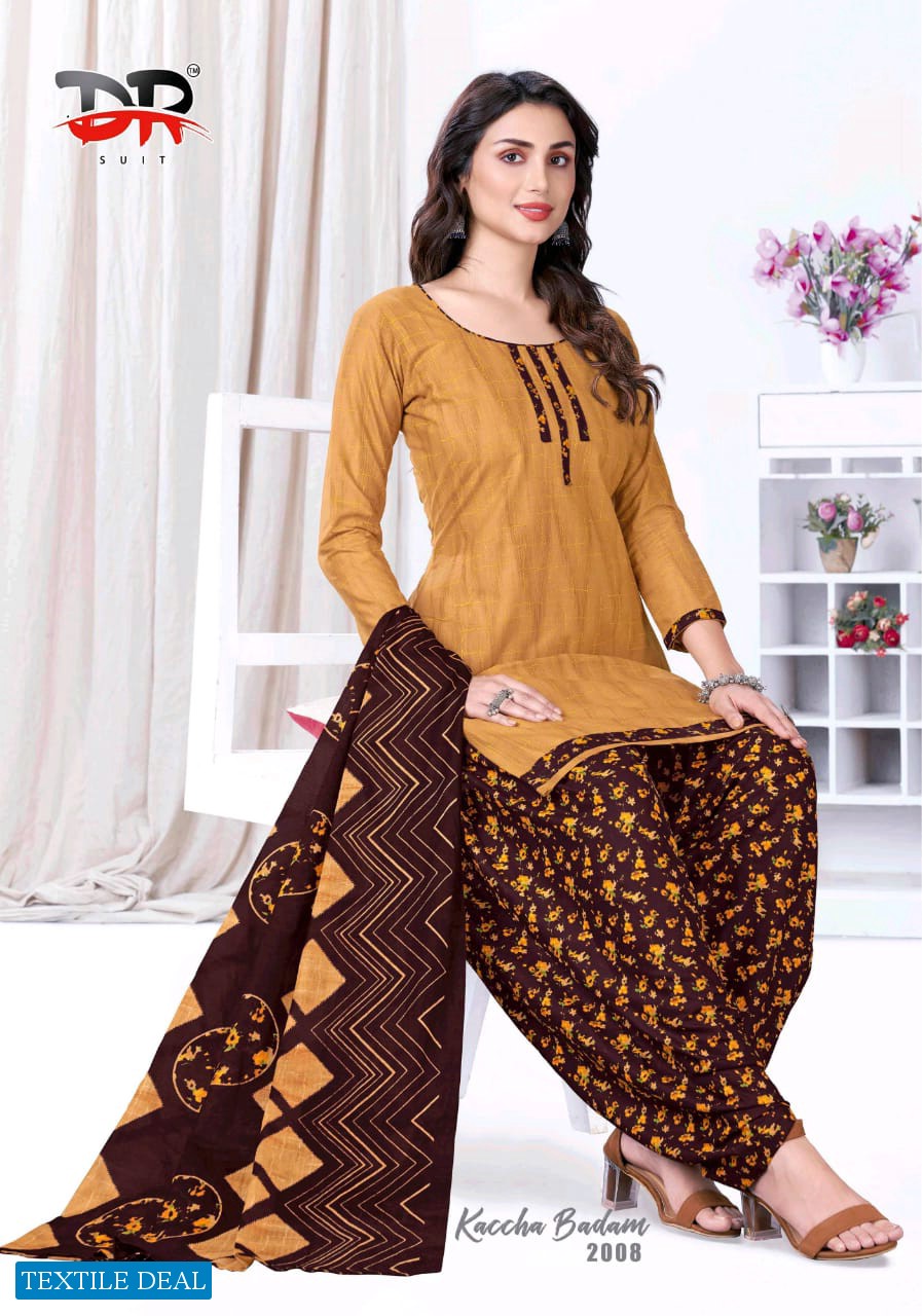 DR Suit Kaccha Badam Vol-2 Wholesale Pure Cotton Printed Dresses