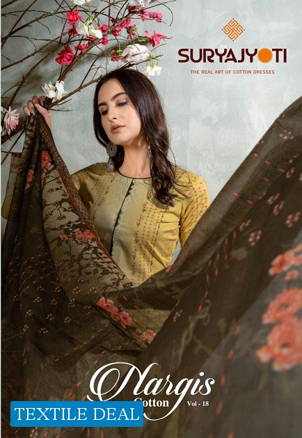 Suryajyoti Nargis Vol-18 Wholesale Pure Cotton Printed Dress Material