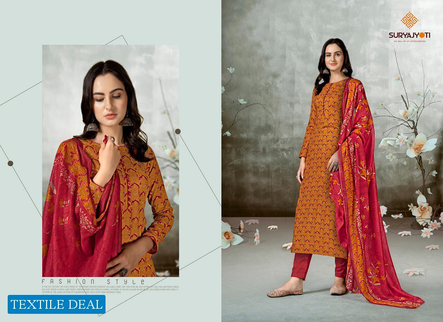 Suryajyoti Nargis Vol-18 Wholesale Pure Cotton Printed Dress Material