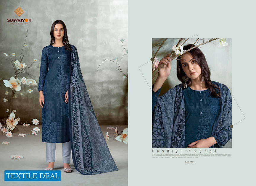 Suryajyoti Nargis Vol-18 Wholesale Pure Cotton Printed Dress Material