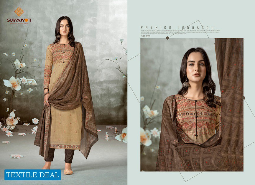 Suryajyoti Nargis Vol-18 Wholesale Pure Cotton Printed Dress Material