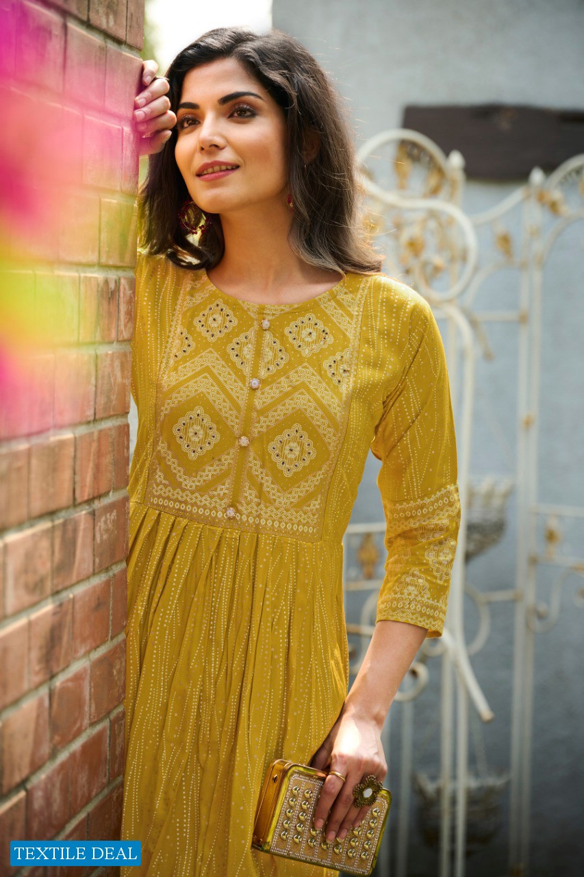 SAARVI VOL 1 BY RANGJYOT RAYON KURTI WITH PANT CATALOGUE