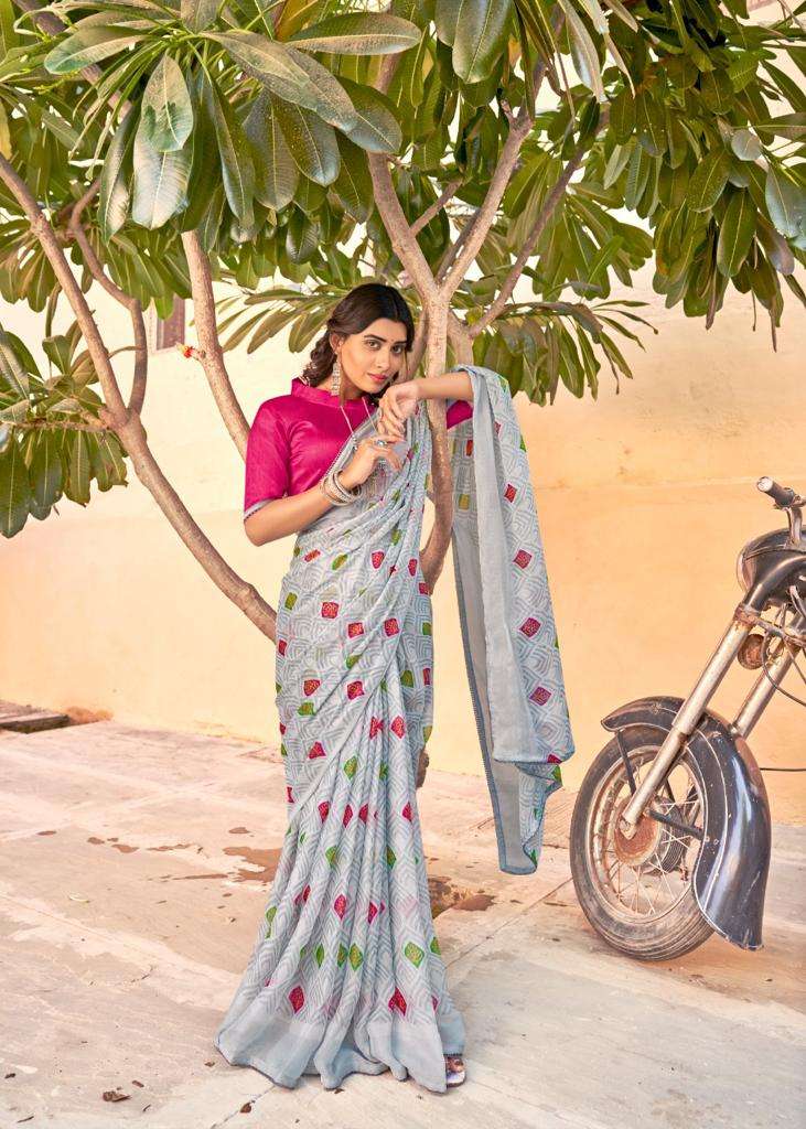 LT FASHION SURAT WHOLESALE SHOP MAAN CHIFFON SMOKE PRINT SAREE CATALOG