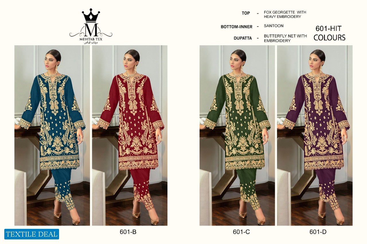 Mehtab 601 Hit Colours Wholesale Pakistani Concepts Dresses
