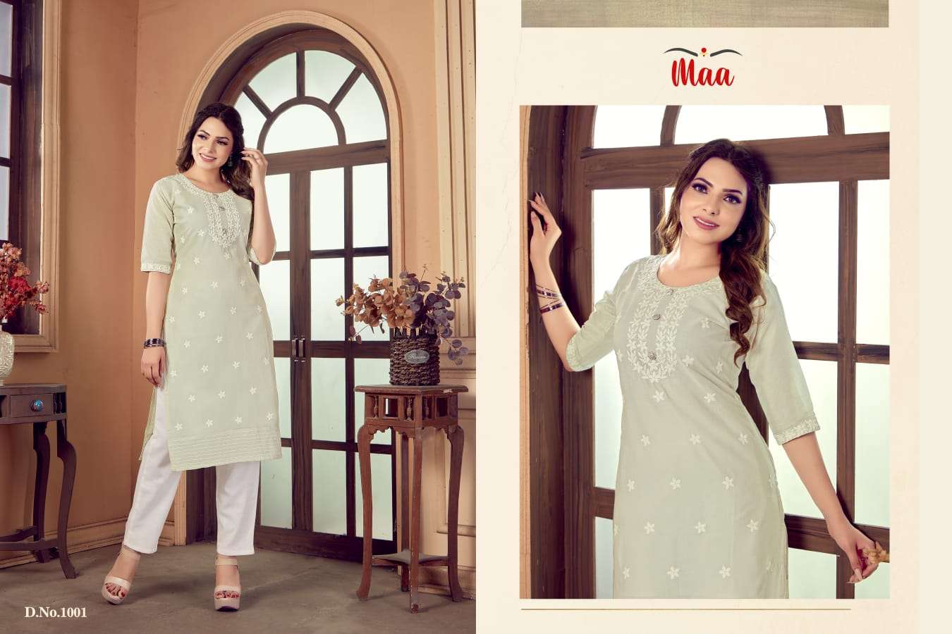 MAA CREATION INNAYA MUL COTTON MACHINE EMBROIDERY KURTIS WHOLESALE SHOP