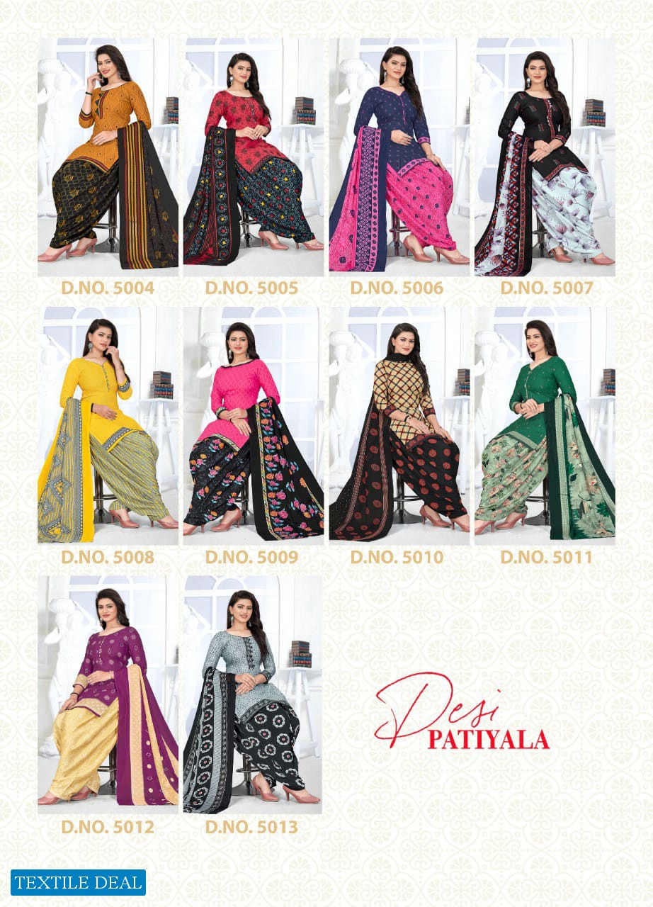 Ganesha Desi Patiyala Vol-5 Wholesale Indo Cotton Printed Dress Material