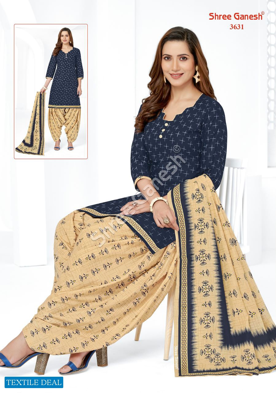 Shree Ganesh Hansika Vol-16 Wholesale Pure Cotton Patiyala Printed Dress