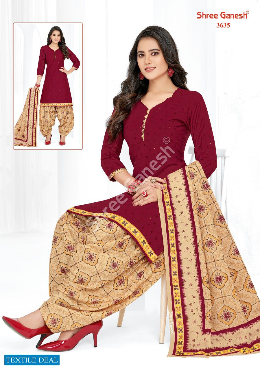 Shree Ganesh Hansika Vol-16 Wholesale Pure Cotton Patiyala Printed Dress