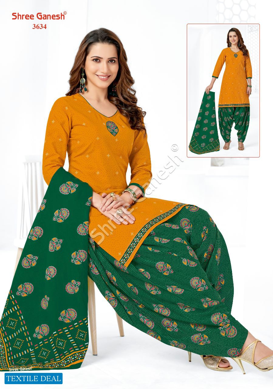 Shree Ganesh Hansika Vol-16 Wholesale Pure Cotton Patiyala Printed Dress