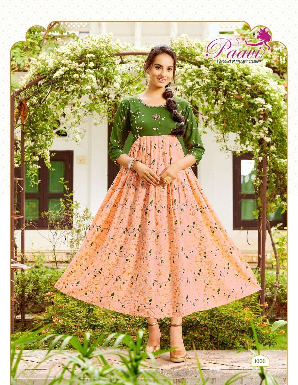 PAAVI PASSIONS-3 REYON PRINT KURTI CATALOG WHOLESALER BEST RATE