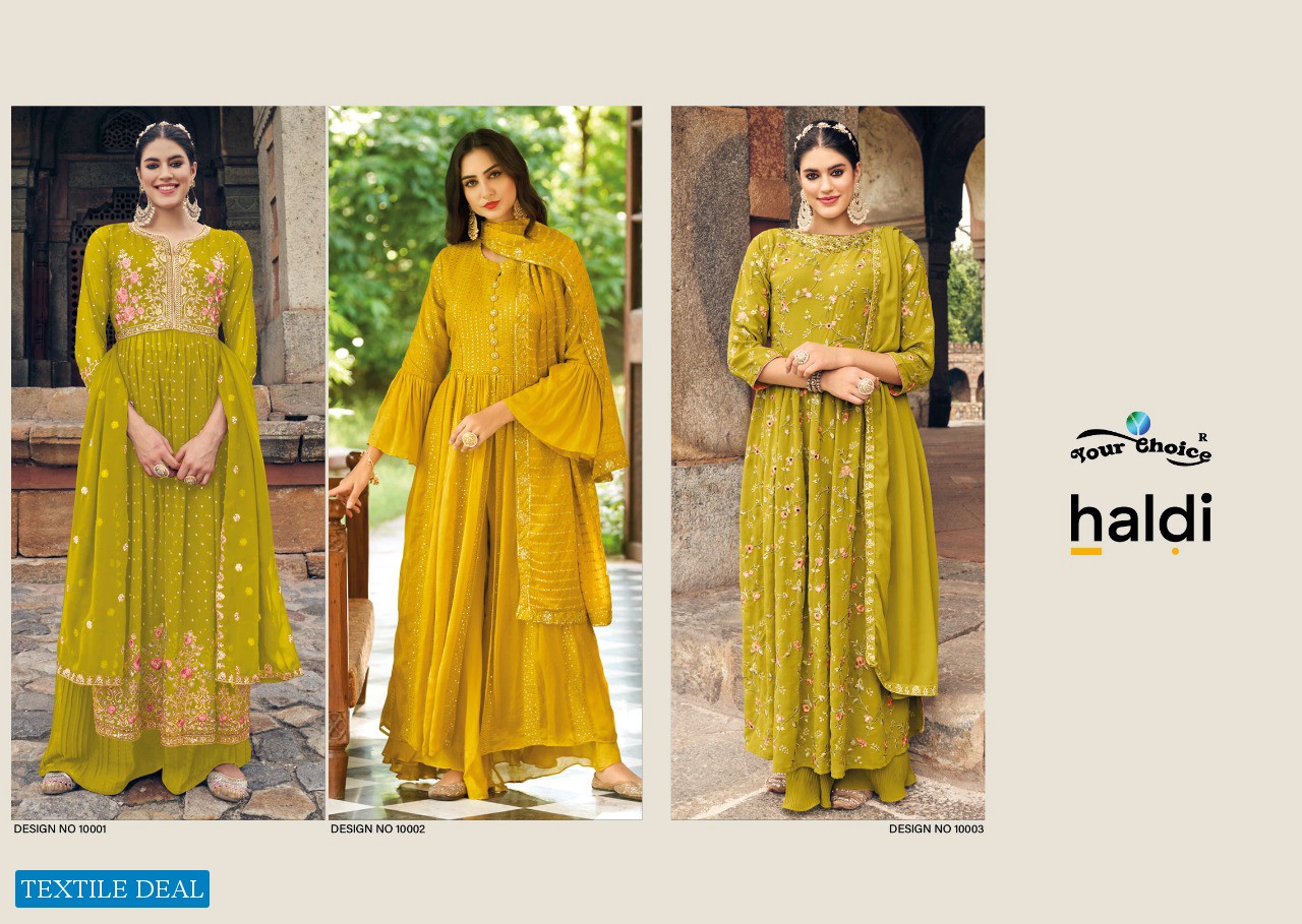 Your Choice Haldi Wholesale Designer Salwar Suits Catalogue
