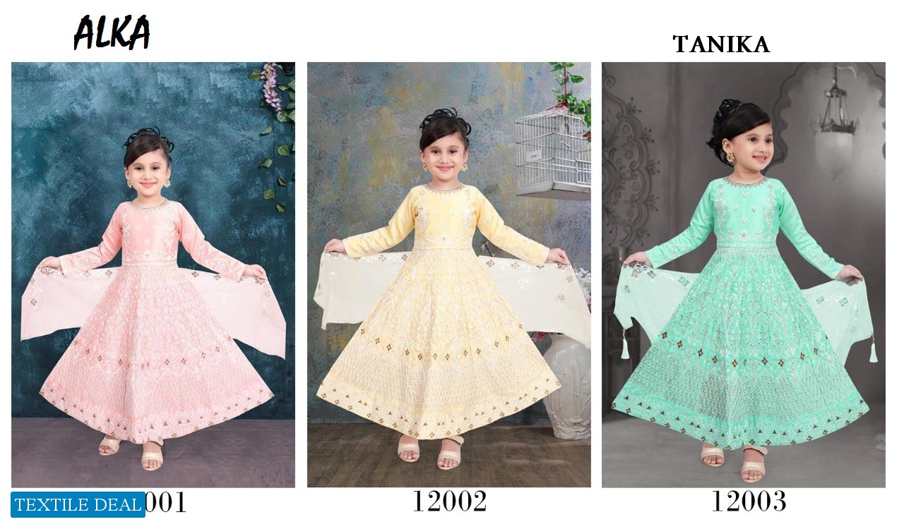 ALKA TANIKA SILK KIDS GOWN COLLECTION READYMADE