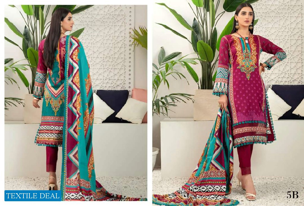 Alzohaib Anum Lawn Vol-3 Wholesale Pakistani Catalogs
