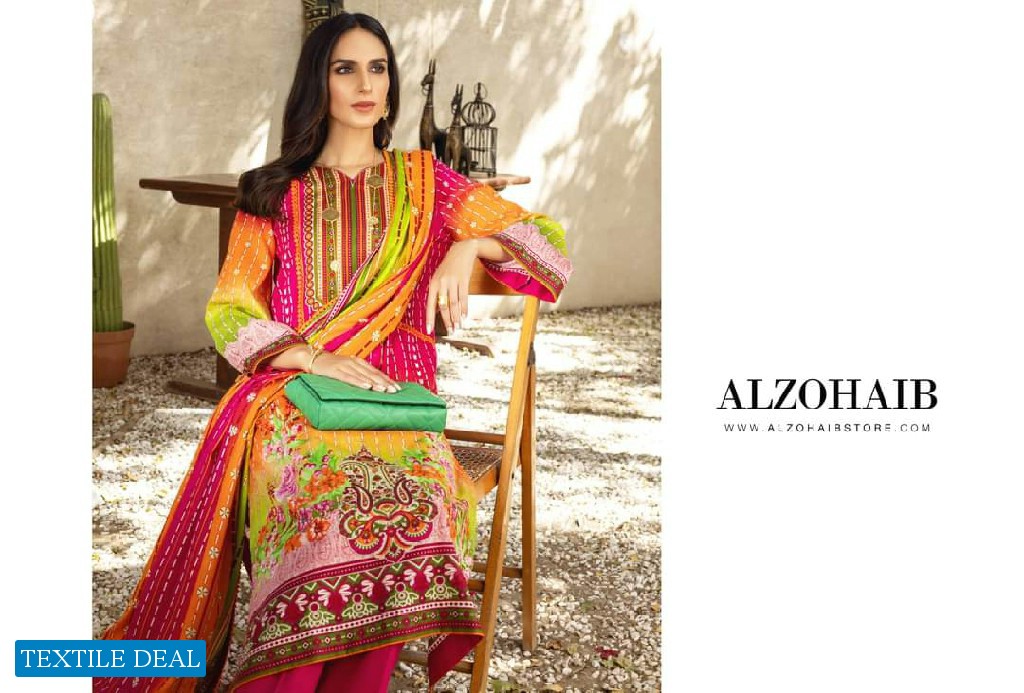 Alzohaib Anum Lawn Vol-3 Wholesale Pakistani Catalogs