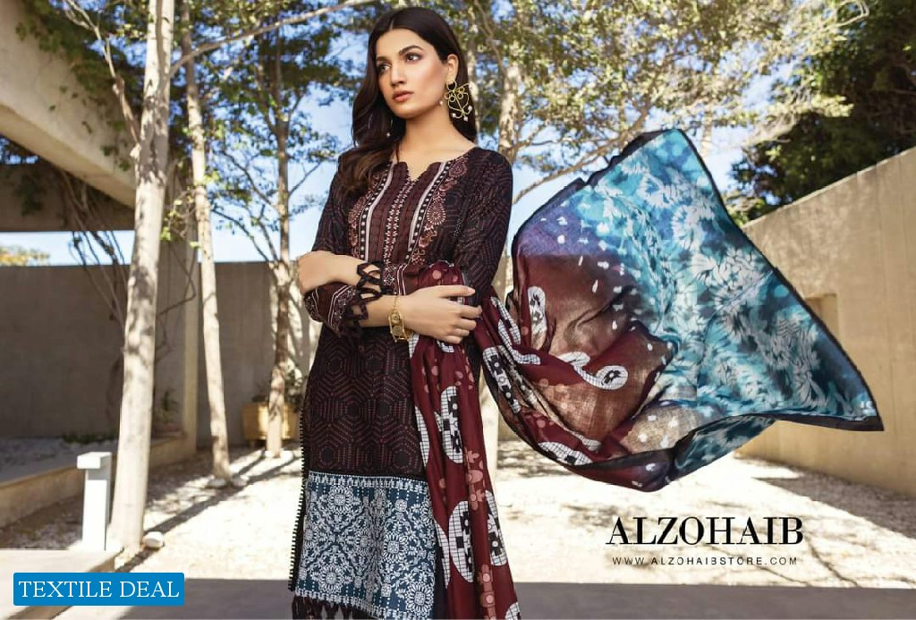 Alzohaib Anum Lawn Vol-3 Wholesale Pakistani Catalogs