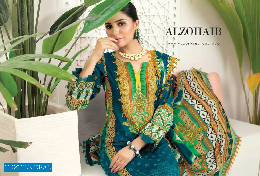 Alzohaib Anum Lawn Vol-3 Wholesale Pakistani Catalogs