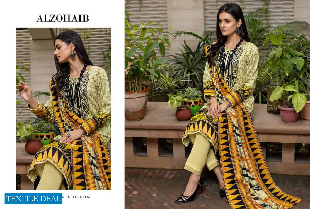 Alzohaib Anum Lawn Vol-3 Wholesale Pakistani Catalogs