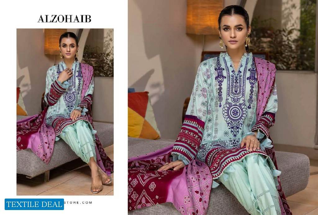 Alzohaib Anum Lawn Vol-3 Wholesale Pakistani Catalogs