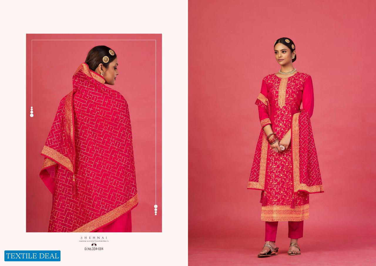 SARGAM SHEHNAI VOL 2 VISCOSE DOLA JACQUARD PARTY WEAR SUIT SUPPLIER
