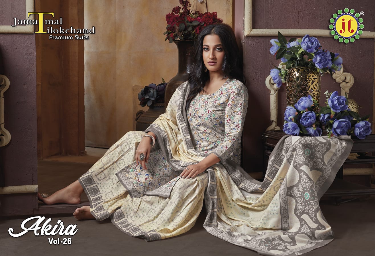 JT Akira Vol-26 Wholesale Pure Cotton Printed Dress Material