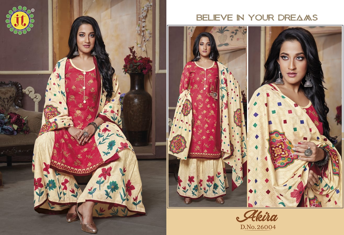 JT Akira Vol-26 Wholesale Pure Cotton Printed Dress Material