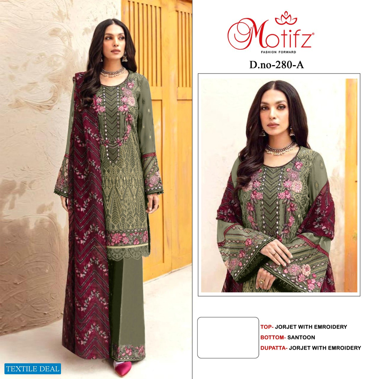 Motifz D.no 280 Wholesale Pakistani Concepts Salwar Kameez