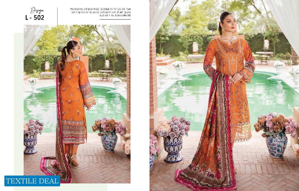 Ramsha Mashaal Luxury Lawn Vol-5 Original Pakistani Salwar Kameez