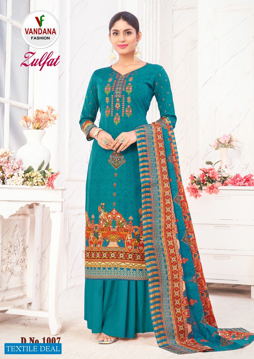 Vandana Zulfat Vol-1 Wholesale All Cotton Fabrics Dress Material