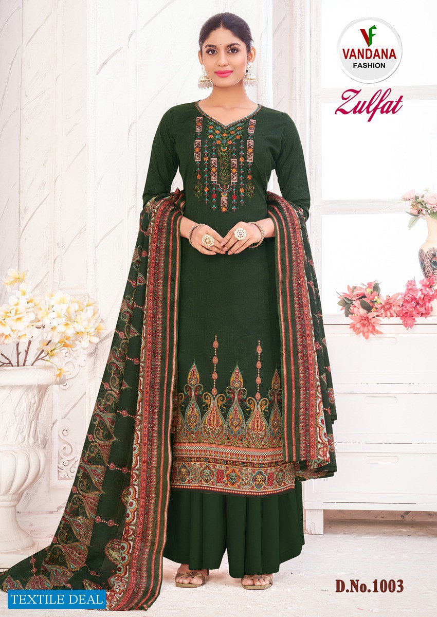 Vandana Zulfat Vol-1 Wholesale All Cotton Fabrics Dress Material