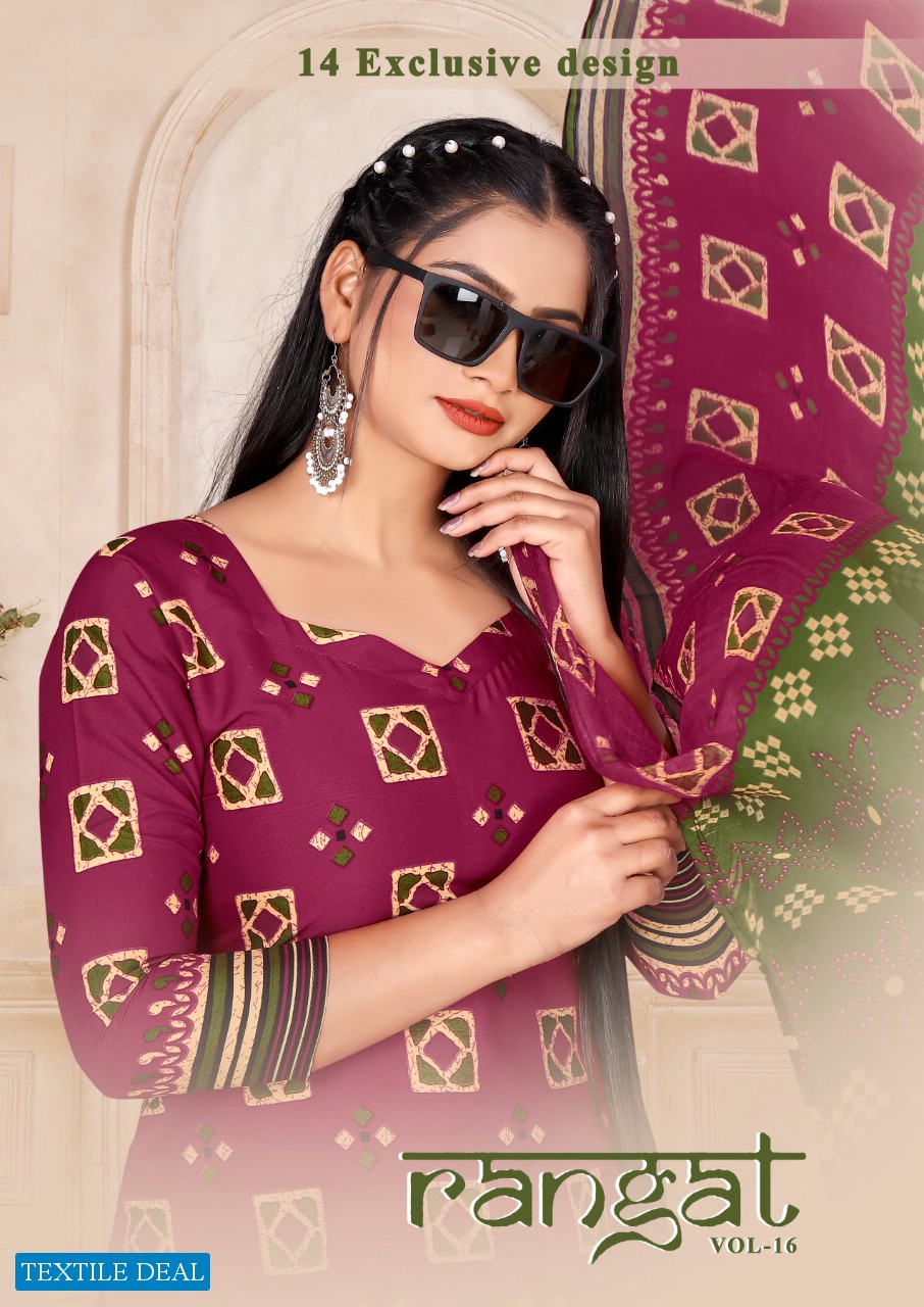 Amit Rangat Vol-16 Wholesale Micro Fabrics Printed Dress Material