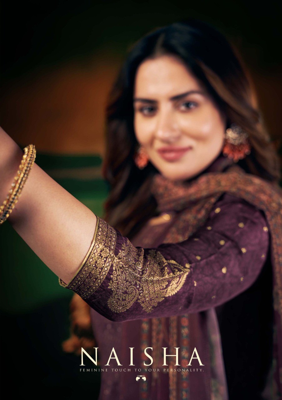 SARGAM PRESENT NAISHA PURE VISCOSE RUSSIAN JAQUARD WHOLESALE SALWAR SUITS