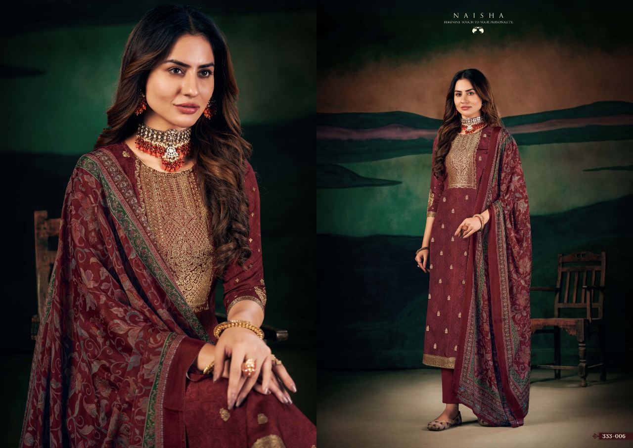 SARGAM PRESENT NAISHA PURE VISCOSE RUSSIAN JAQUARD WHOLESALE SALWAR SUITS