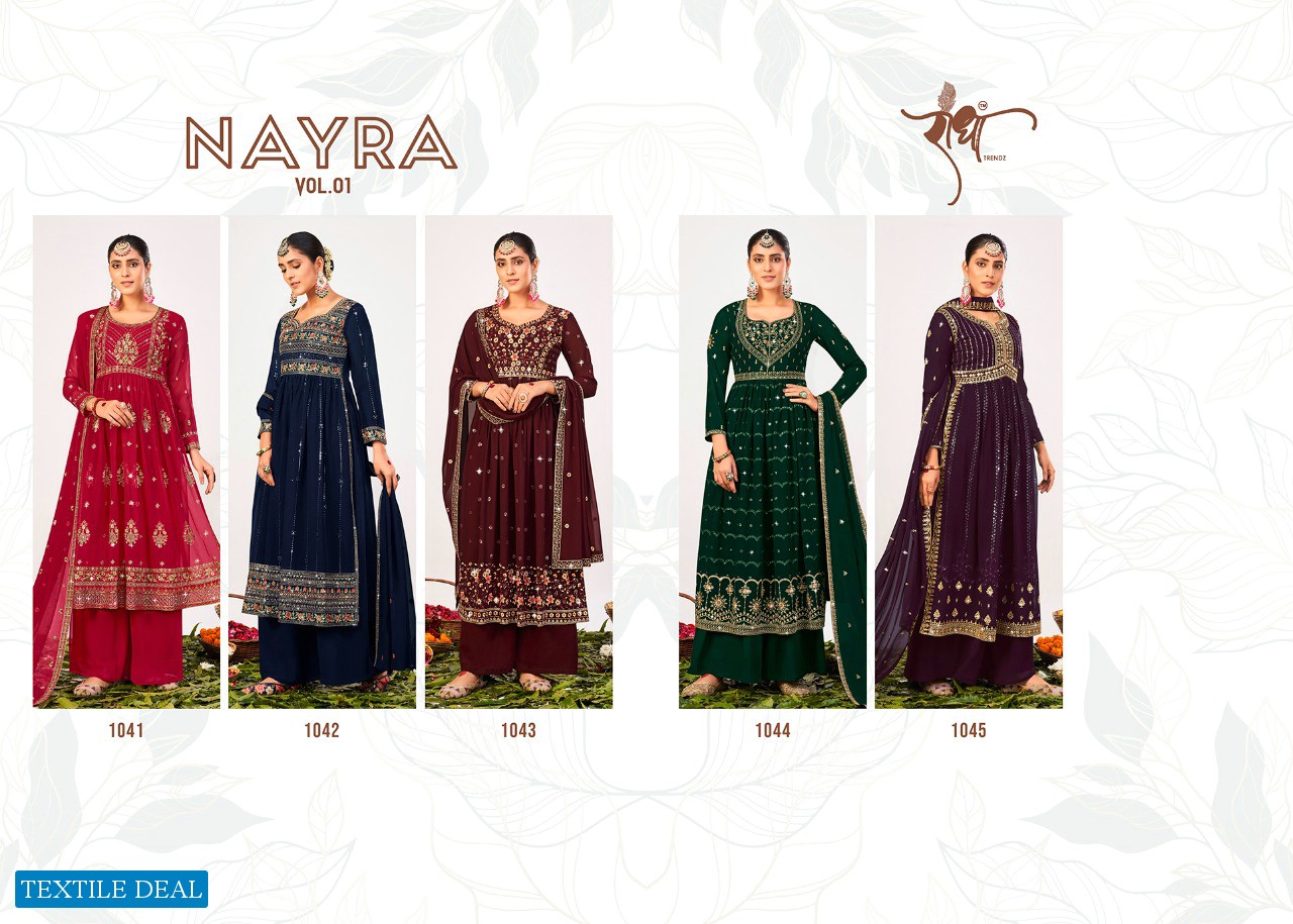 Radha Nayra Vol-1 Wholesale Free Size Bottom Festive Salwar Suits