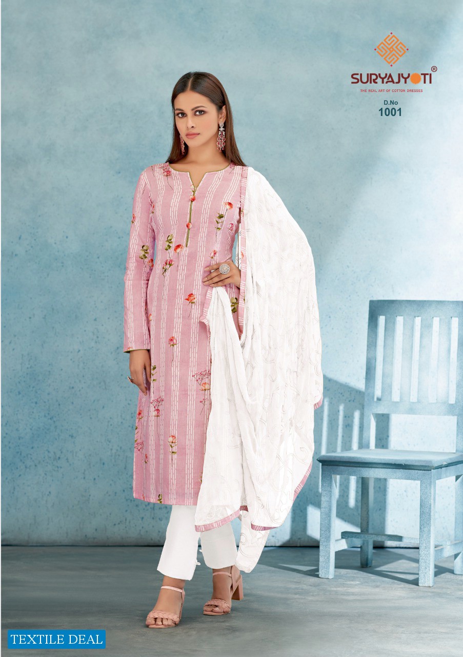 Suryajyoti Kiana Vol-1 Wholesale Cambric With Foil N Khadi Print Dress Material