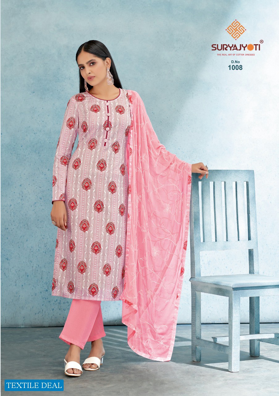 Suryajyoti Kiana Vol-1 Wholesale Cambric With Foil N Khadi Print Dress Material