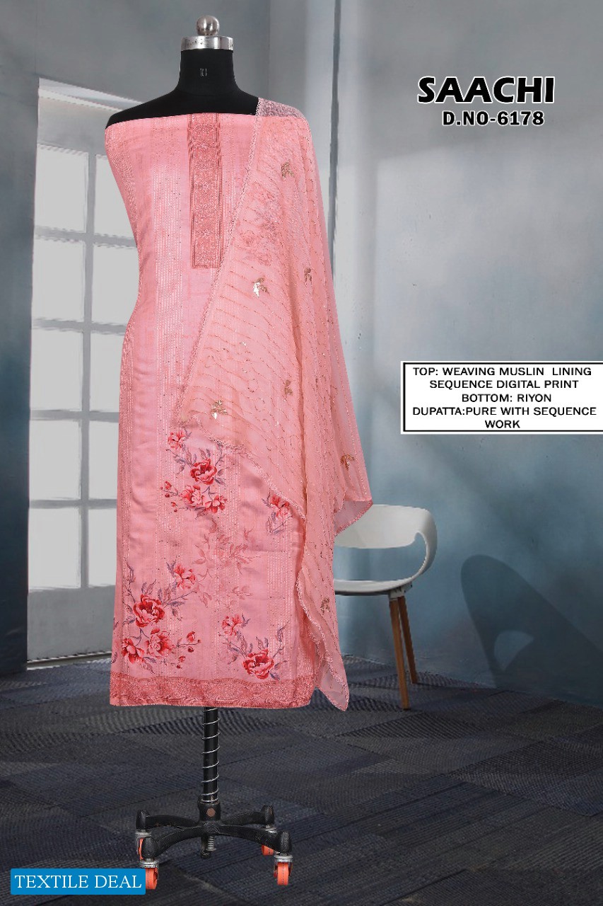 SAACHI BY KALARANG WEAVING MUSLIN FANCY SALWAR KAMEEZ