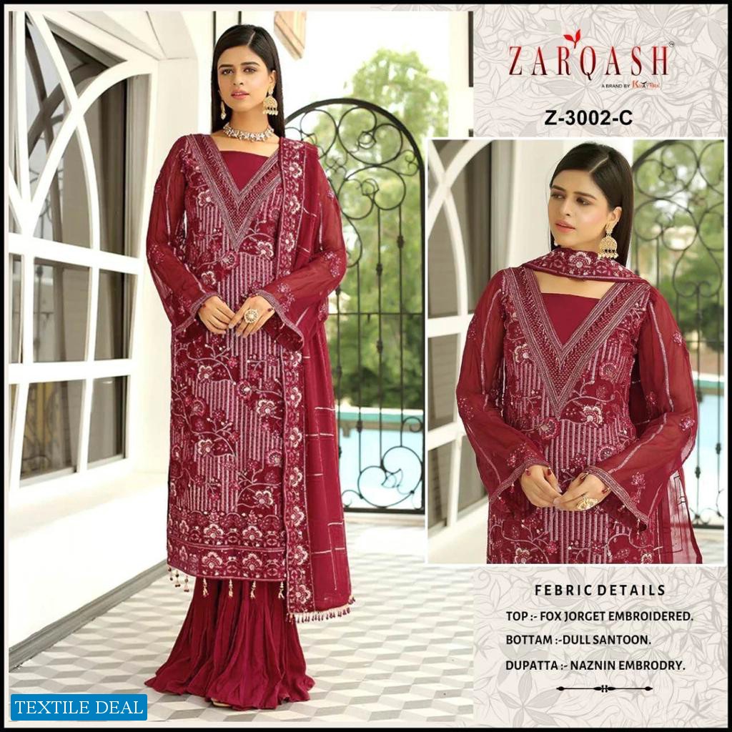 Zarqash Z-3002 Wholesale Pakistani Concept Salwar Kameez