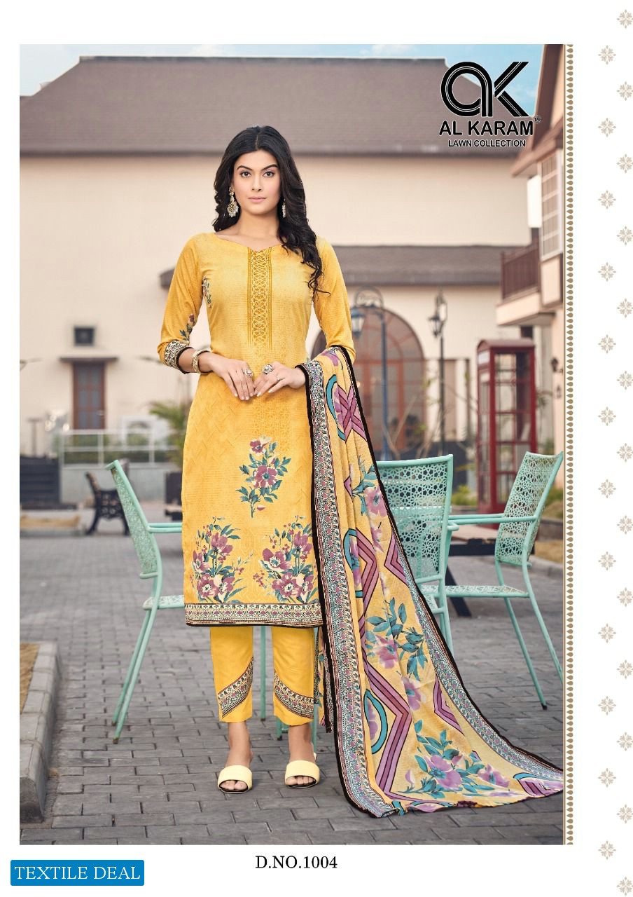 Al Karam Jasmine Wholesale Lawn Collection Printed Dress Material