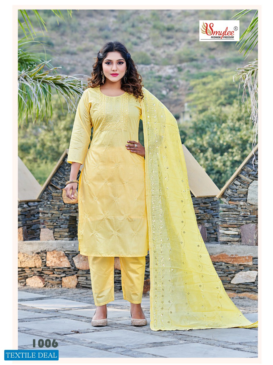 SMYLEE JENISHA BY RUNG CHANDERI SILK FULLY STITCH FANCY SALWAR KAMEEZ